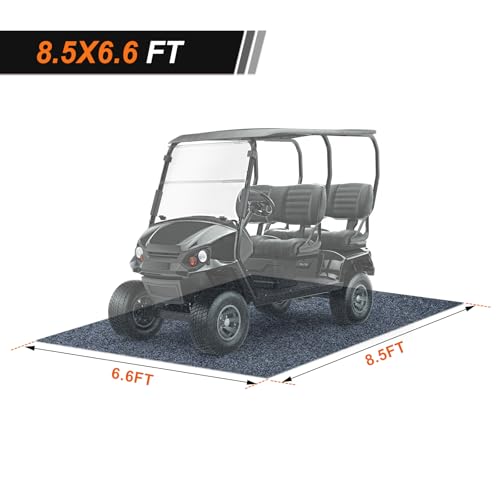 LMRSTOO 8.5 * 6.6 Ft Heavy Duty Oil Spill Mat, 6.5mm Thickened Large Garage Floor Mat for Under Car, 1/4" Waterproof Rubber Backing Absorbs Oil Quickly, Washable, Reusable, Durable, Non-Slip