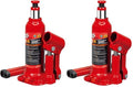 BIG RED T90203B Torin Hydraulic Welded Bottle Jack, 2 Ton (4,000 lb) Capacity, Red (Pack of 2)