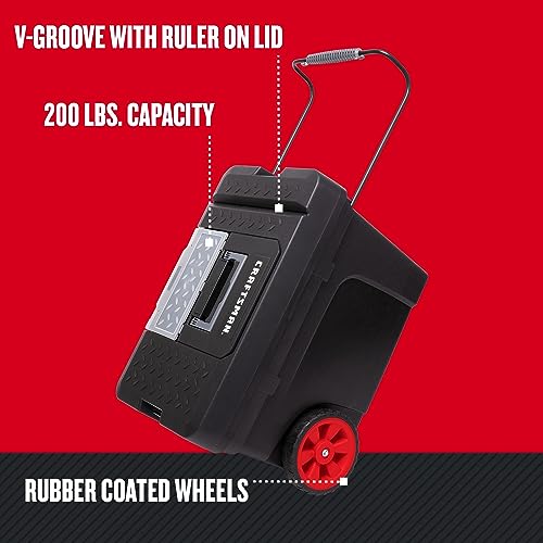 CRAFTSMAN Rolling Tool Box with Wheels, Includes Organizers and Trays, Heavy Duty Plastic, Lockable, 15.2 Inch (CMST33026)
