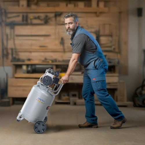 VEVOR 13-Gallon Air Compressor, 2HP, 4.6 SCFM@90PSI, Oil-Free Tank, 66dB Quiet Operation, Ideal for Tire Inflation, Woodworking, Auto Repairs, and Spray Painting (Maximum Pressure 125 PSI)