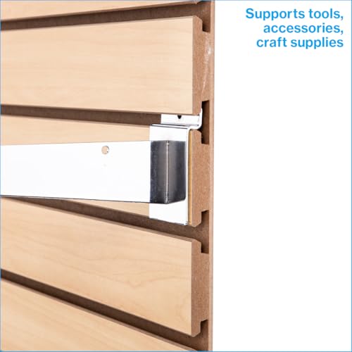 SSWBasics 4 ft x 2 ft Horizontal Maple Slatwall Easy Organizer Panels (24" H x 48" L) - Pack of 2 - Perfect for Retail Store, Garage Wall, and Craft Storage Organization