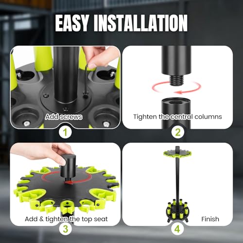 Hikeen Fishing Rod Holder for Garage, Fishing Pole Holders Rod Rack, Holds up to 20 Rods with Rolling Wheels, Fishing Gear Equipment Storage Organizer
