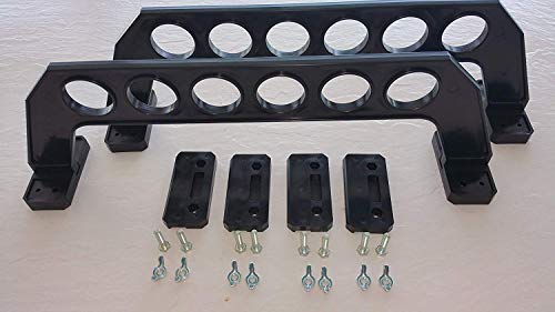 Cobra Storage Garage Door Storage Rack - 21" Black ABS Plastic Fishing Rod Holder - Ultimate Garage Organization for Fishing Gear and Equipment, Saltwater Fishing Gear