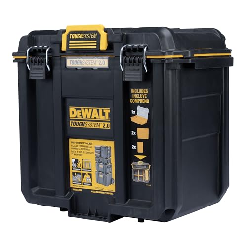 DEWALT TOUGHSYSTEM 2.0 Compact and Durable Deep Toolbox with Removable Dividers (DWST08035)