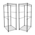 SafeRacks 2 Pack 5-Tier Steel Tote Rack - Maximize Space, Declutter, Organization, NSF Certified, Bin Storage for Garage, Pantry, Kitchen, Workspace, 5 Shelves, 31″ x 23″ x 68″, Black