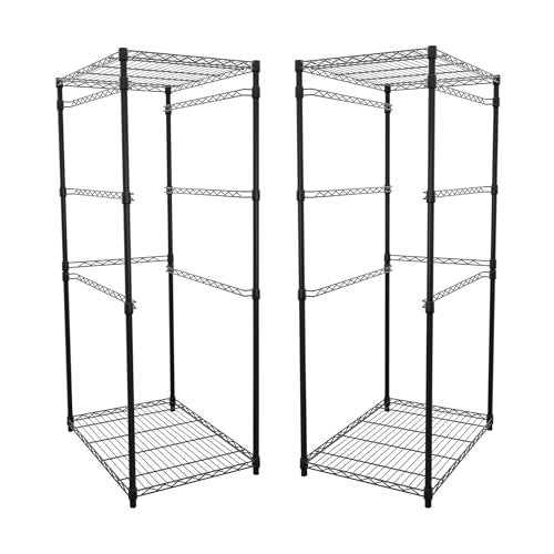 MonsterRAX 5-Tier Heavy Duty Garage Slide Bin Storage Rack for 27-Gallon Totes. Industrial metal organization, 250lb capacity, NSF Certified. (2-Pack) (Bins not included) (Black)