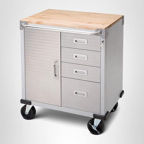 Seville Classics UltraHD Rolling Storage Cabinet with Drawers