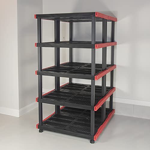 CX Craftsman 5-Tier Highly Durable Storage Rack, 5 Shelves That Support up to 200lbs/shelf, Organization and Storage, Weather-Resistant Design, Easy Assembly, American Made (72.3”H x 40”W x 24”D)