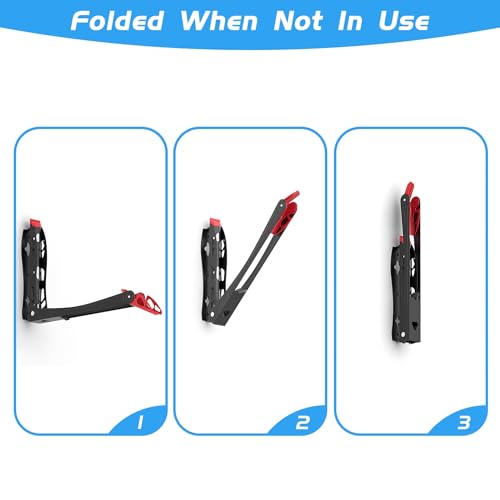 WALMANN BIKEPAL No Lifting Wall Mount Swivel Bike Rack, Vertical Bike Wall Hangers for Garage Space Saving Bike Storage Solution(2 Pack)