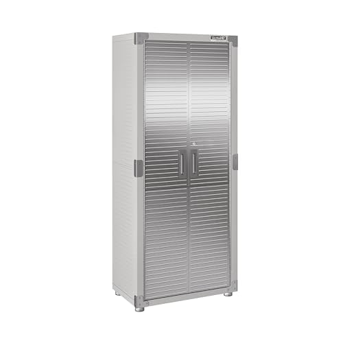 Seville Classics UltraHD Solid Steel Lockable Metal Storage Cabinet Locker Organizer, w/Adjustable Shelves for Garage, Warehouse, Office, Classroom, Granite, 30" W x 18" D x 72" H