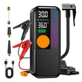 Jump Starter with Air Compressor,5500A Portable Car Battery Booster(All Gas & 10L Diesel) with 150PSI Cordless Auto Tire Inflator,15V Portable Car Battery Jump Starter Box with LCD Display LED Light