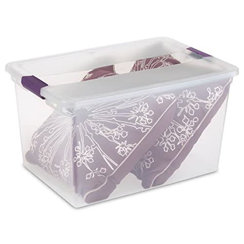 Sterilite 66 Quart Clear Latch Lid Storage Container Tote, 12 Pack, and 15 Quart Clear Latch Lid Storage Container Tote, 12 Pack for Home Organization