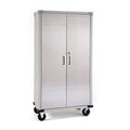 Seville Classics Full Door Rolling Storage Cabinet, 36" W x 18" D x 72" H, Granite