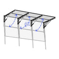 Lamorland Heavy Duty Foldable Garage Storage Shelves Wall Mounted Metal Rack Unit Organizer with Removable Edge Barriers, Adjustable System for Corner Wall Use, 52.76 Inch Long 24.45 Inch Large