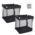 2Pcs Large Slatwall Baskets Mesh Slatwall Baskets with Zipper Mounted Storage Baskets Hanging Slatwall Accessories for Shops Rooms Storage Display Organizing(16 * 12 * 16inch)