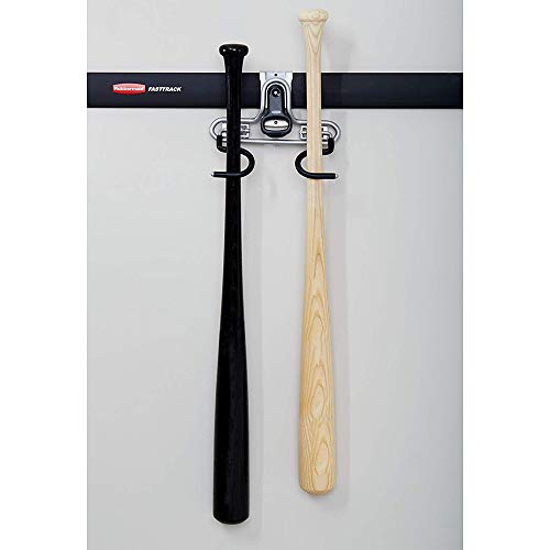 Rubbermaid Fasttrack Wall Double S Hook 2 Handle Garage Storage Organizer Rack for Hand Tools (6 Pack)