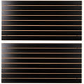 FRAYSCENT Slat Wall Paneling for Retail Display 2 Pack 4'x2', Black MDF Slatwall Panel for Garage Organizer Shiplap Wall Paneling,Slat Board Garage Slatted Storage Systems, Easy Install