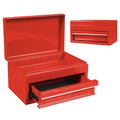 Torin APBT701RB 10" Mini Portable Steel Tool Box with drawer,Small Metal Tool Chest for Home,Garage or Workbench,Red