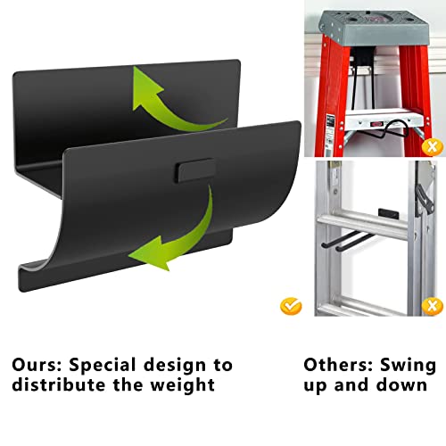 Juformin Heavy-Duty Ladder Hanger-Wall Mount Ladder Hooks for Storage-Wheelbarrow Hangers for Garage Wall-2 Pack