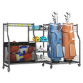Ultrawall Sports Equipment Organizer with Wheels, Golf Bag Stand for Garage, Ball Storage Rack, Golf Bag Holder, Kids Toy Storage for Indoor/Outdoor
