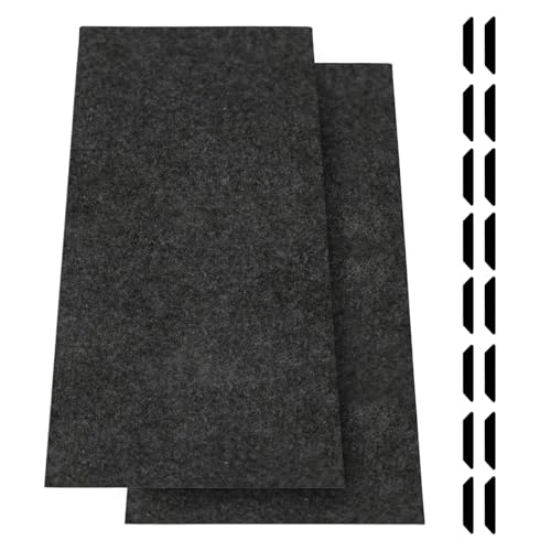 JERIA 2 Pcs 36 X 60 Inch Oil Spill Mat for Under Car Driveway,Oil Leaks Absorbent Oil Pad,Tape Rubber Mat Garage Floor with 16 PCS Tapes