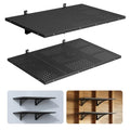 VEVOR 2-Pack Heavy Duty Garage Wall Shelving, 2 x 3 ft Steel Wall Mounted Shelving Unit, 24 x 36 Inch Per Shelf Floating Storage Metal Rack for Garage with 560 lbs Total Weight Capacity