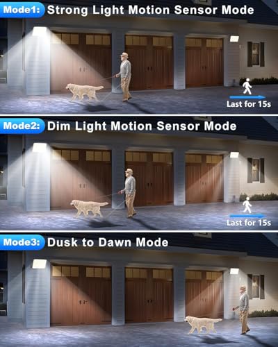 Gusicil Solar Lights Outdoor, Solar Motion Sensor Flood Lights 2Pack