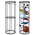 URMMIY Garage Ball Storage Rack - Wall-Mounted Vertical Ball Holder for Basketball, Soccer, Volleyball, Football - Space-Saving Sports Organizer for Garage, Home, Basement, Kids' Room, Outdoor Use