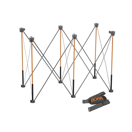 BORA Centipede Folding Work Bench Table for Garage, Heavy Duty Collapsible Portable Workbench, 2x4 Ft Construction Table, 36 Inch Height, 2500 Lb Capacity Comes with Carry Strap CT6