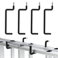 HUHOLE Heavy Duty Ladder Hooks for Garage Wall (4 Pack) – Screw-in Utility Hangers with Vinyl Coating – 8.46 Inch Wall Mount Storage Brackets for Hanging Ladders, Chairs