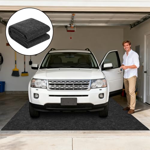 5 x 6Ft Oil Spill Mat, Garage Floor mats for Under Car Garage Rugs Durable Waterproof Non-Slip Backing Contains Liquids Protects Garage Floor Surface for Under Cars