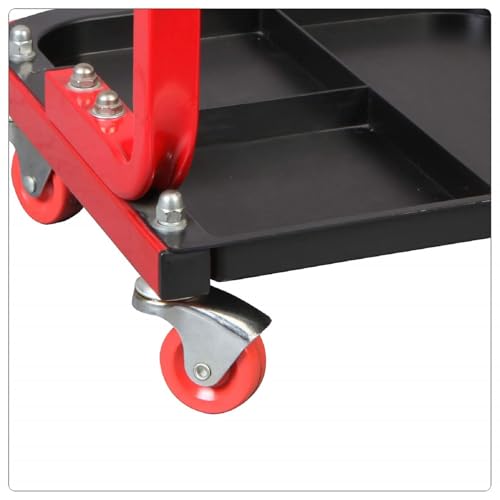 Torin Big RED TR6300-3 250lbs Red Rolling Automotive Creeper Garage/Shop Seat: Padded Mechanic Stool with Tool Large Tray Suitable for garages, Repair Shops