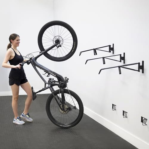 StoreYourBoard SwivelStow Bike Rack Garage Storage Rack 2 Pack - 2 Road & Gravel Bike Wall Mounts - Heavy Duty Bike Hanger - No-Lift Bike Rack Garage Storage Rack - Holds 70 lb Capacity