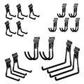 PYBTOOL 16 Pack Slatwall Hooks, Slatwall Accessories for Garage Storage, Heavy Duty Slat Wall Hanger(Black)