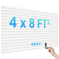 Ezlaino Slat Wall 4 FT x 8 FT, PVC Slat Wall Paneling, Upgraded & Thickened for Long-Lasting Durability, Easy to Install, Compatible with Most Hooks, Ideal for Garage Storage & Decoration, White