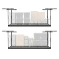 2-Pack 4 x 8 MonsterRax Overhead Garage Storage Rack, Ceiling Racks for Garage, Organization Shelving, Adjustable Hanging Shelf, Grey, 12"-21" Height Adjustment