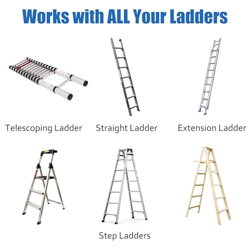TRUSOON Ladder Storage Pulley Hoist, Self Locking Function Ladder Hanger, Garage Ceiling Mount Lift System for Lightweight Kayak, Bike, Surfboard, Hold 100 lbs, Fit 10-18 Foot Ceilings