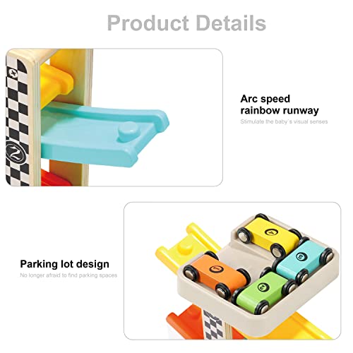 Toddler Toys for 1 2 Year Old Boy and Girl Gifts Wooden Race Track