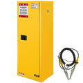 VEVOR Flammable Cabinet 18" x 18" x 35", Galvanized Steel Safety Cabinet, Adjustable Shelf Flammable Storage Cabinet, for Commercial Industrial and Home Use, Yellow: Industrial & Scientific