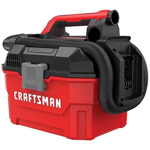 CRAFTSMAN V20 Cordless Vacuum Cleaner, Shop Vac Wet/Dry, 2 Gallon, 7ft Hose, Bare Tool Only (CMCV002B)