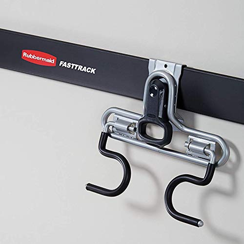 Rubbermaid Fasttrack Wall Double S Hook 2 Handle Garage Storage Organizer Rack for Hand Tools (6 Pack)