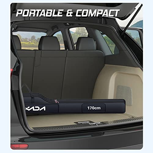 Lixada Fishing Rod Case, Portable Folding Fishing Rod Case Fishing Pole Reel Storage Bag Fishing Gears Organizer