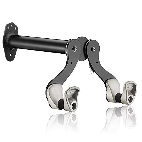 Ibera Horizontal Wall Mount Hanger, Indoor Bicycle Hook Holder Storage Rack for Home or Garage, 45 Degree Adjustable Angle to Keep Bike Level
