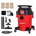ECOMAX Ultra Quiet Wet Dry Shop Vacuum, 6 Gallon 4 HP Shop Vac, 80% Less Noise, 3X Longer Motor Lifespan, Powerful Portable Vacuum Cleaner for Garage, Jobsite, Workshop (6 Gallon)