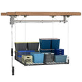 UODENGA Overhead Garage Storage Rack,4x4FT Garage Ceiling Storage Racks,Lift Storage Rack with Secure Lock,Holds 400 Lbs for Easy Up Down,Professional Organization System