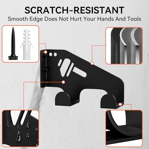 XZHXFX Chainsaw Hanger Wall Mount - Heavy Duty Chainsaw Holder for Garage Organization, Storage Shed Organizer, Chainsaw Rack with Protective Pad, Garage Tools, 1 Pack