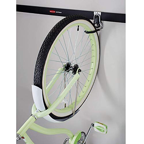 Rubbermaid Heavy Duty Universal Vertical Fasttrack Hanging Wall Mount Bike Hook Garage Storage Organizer (2 Pack)