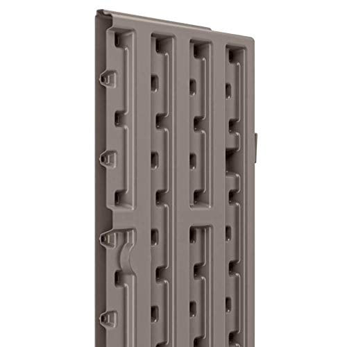Suncast 2 Pack 4 Cubic Feet Resin Single Shelf Garage Wall Storage Cabinet, Platinum