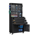 Yizosh Metal Garage Storage Cabinet with Wheels,3-Drawer Rolling Tool Cabinet with 2 Door and Adjustable Shelves,- 71" Steel Tool Cabinet for Warehouse,Garage,Workshop