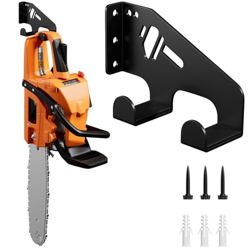 XZHXFX Chainsaw Hanger Wall Mount - Heavy Duty Chainsaw Holder for Garage Organization, Storage Shed Organizer, Chainsaw Rack with Protective Pad, Garage Tools, 1 Pack